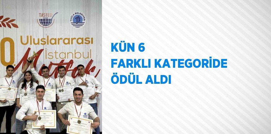 KÜN 6 FARKLI KATEGORİDE ÖDÜL ALDI