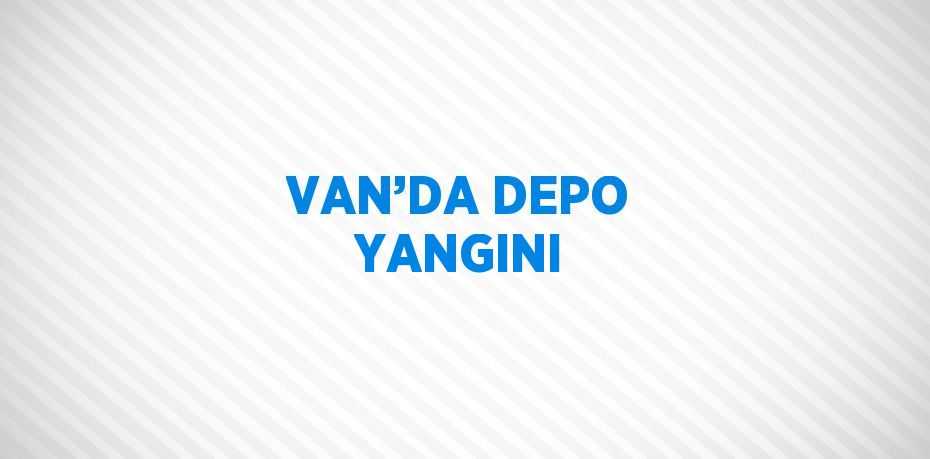 VAN’DA DEPO YANGINI