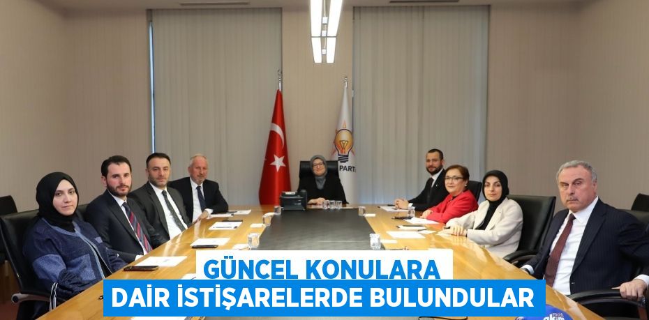 GÜNCEL KONULARA DAİR İSTİŞARELERDE BULUNDULAR