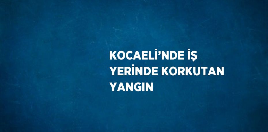 KOCAELİ’NDE İŞ YERİNDE KORKUTAN YANGIN