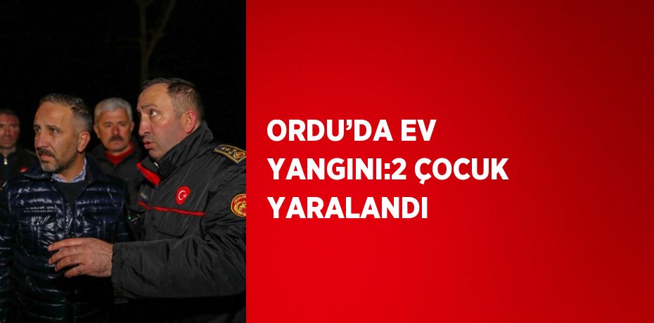 ORDU’DA EV YANGINI:2 ÇOCUK YARALANDI