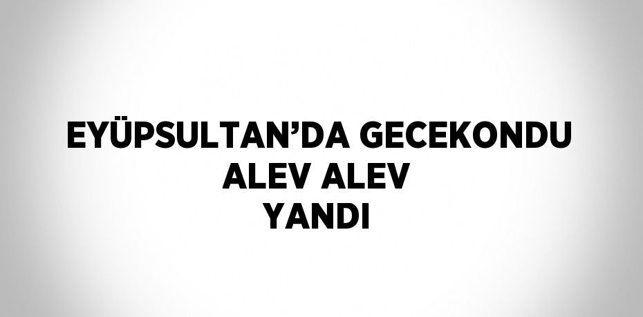 EYÜPSULTAN’DA GECEKONDU ALEV ALEV YANDI