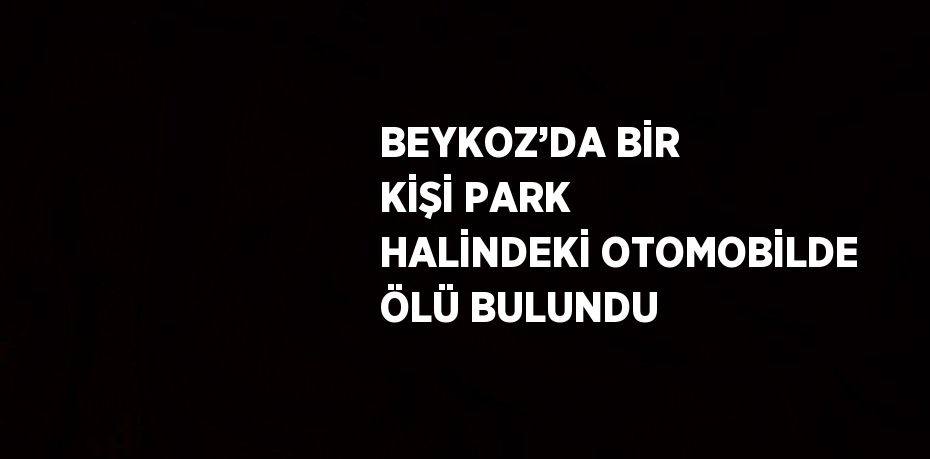 BEYKOZ’DA BİR KİŞİ PARK HALİNDEKİ OTOMOBİLDE ÖLÜ BULUNDU