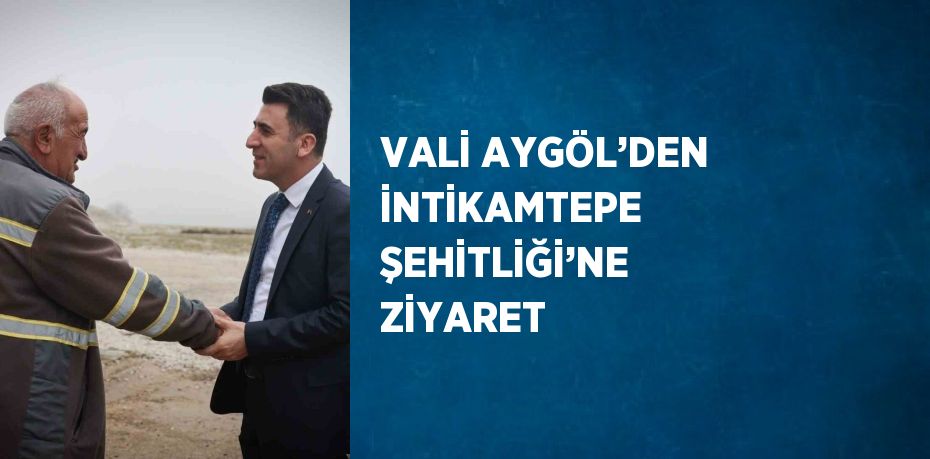 VALİ AYGÖL’DEN İNTİKAMTEPE ŞEHİTLİĞİ’NE ZİYARET