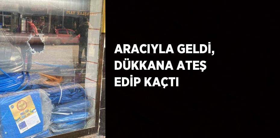 ARACIYLA GELDİ, DÜKKANA ATEŞ EDİP KAÇTI