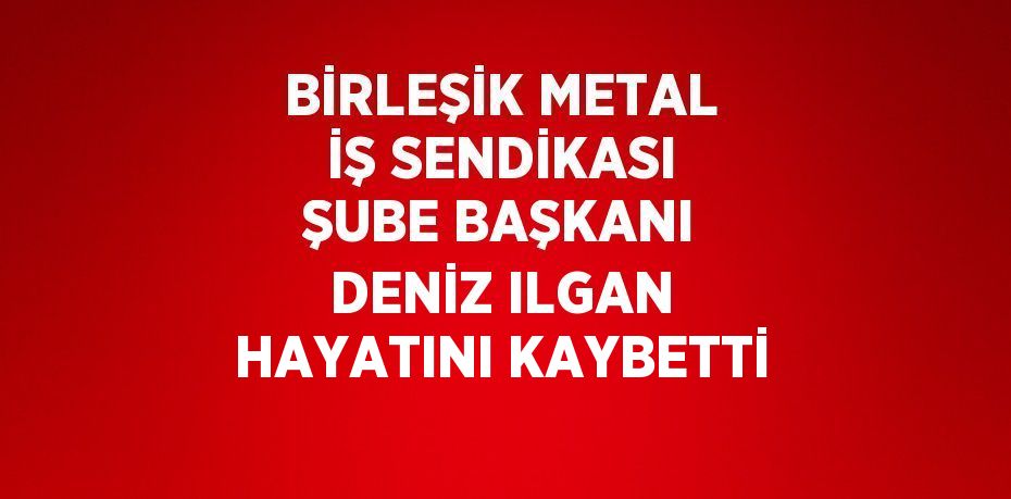 BİRLEŞİK METAL İŞ SENDİKASI ŞUBE BAŞKANI DENİZ ILGAN HAYATINI KAYBETTİ