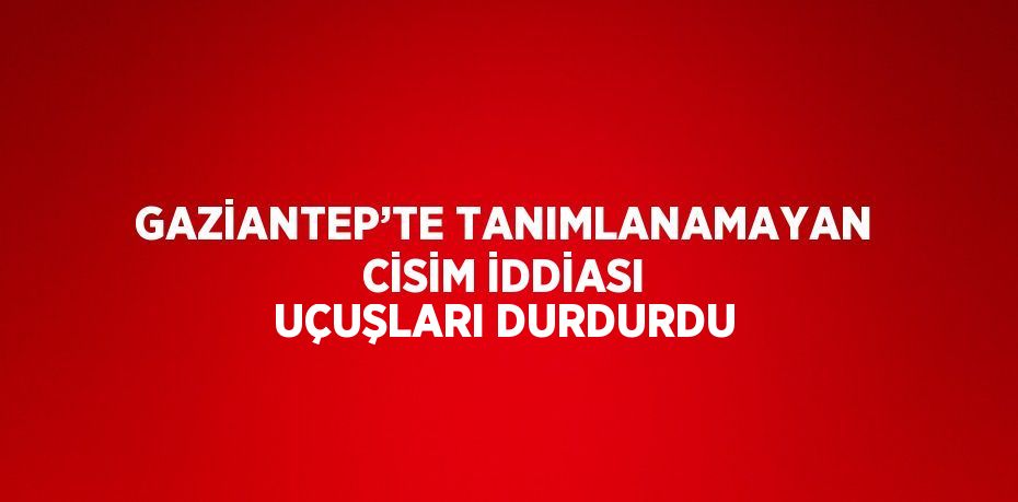 GAZİANTEP’TE TANIMLANAMAYAN CİSİM İDDİASI UÇUŞLARI DURDURDU