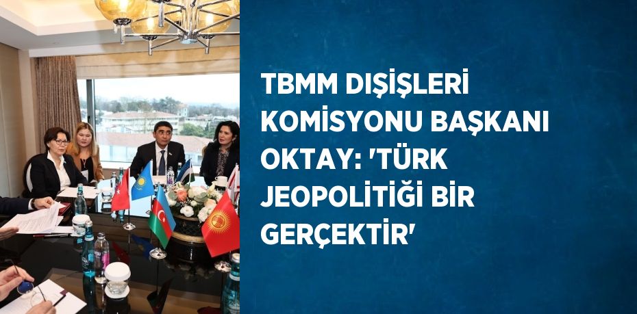 TBMM DIŞİŞLERİ KOMİSYONU BAŞKANI OKTAY: 'TÜRK JEOPOLİTİĞİ BİR GERÇEKTİR'