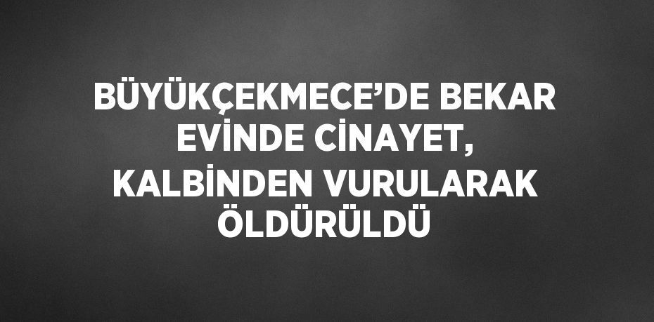 BÜYÜKÇEKMECE’DE BEKAR EVİNDE CİNAYET, KALBİNDEN VURULARAK ÖLDÜRÜLDÜ