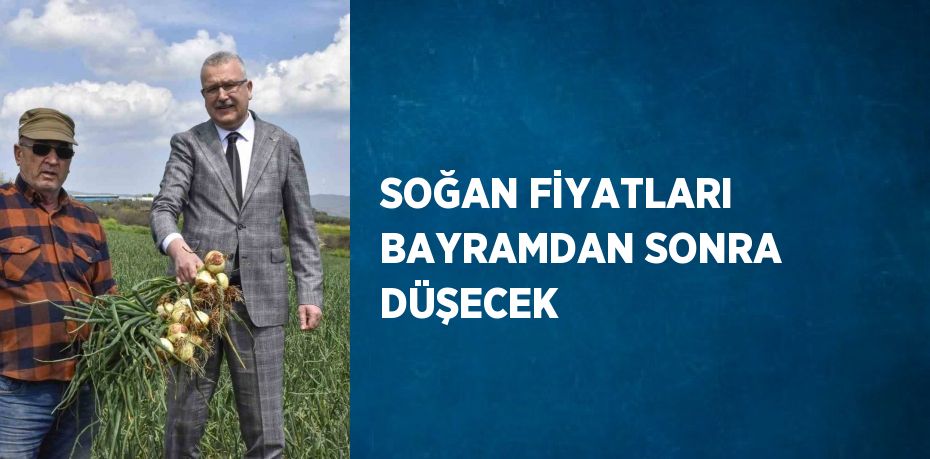 SOĞAN FİYATLARI BAYRAMDAN SONRA DÜŞECEK