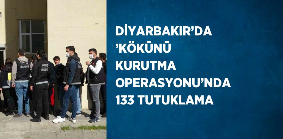 DİYARBAKIR’DA ’KÖKÜNÜ KURUTMA OPERASYONU’NDA 133 TUTUKLAMA