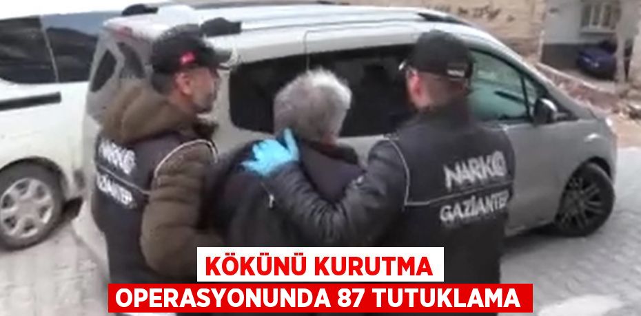 KÖKÜNÜ KURUTMA OPERASYONUNDA 87 TUTUKLAMA