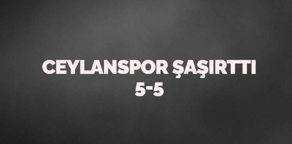 CEYLANSPOR ŞAŞIRTTI     5-5