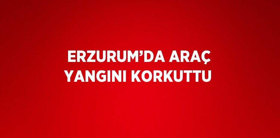 ERZURUM’DA ARAÇ YANGINI KORKUTTU