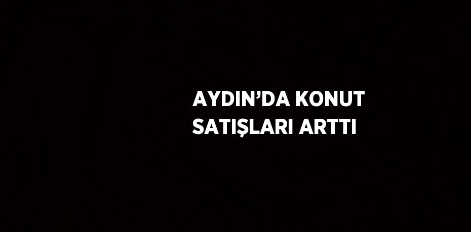 AYDIN’DA KONUT SATIŞLARI ARTTI
