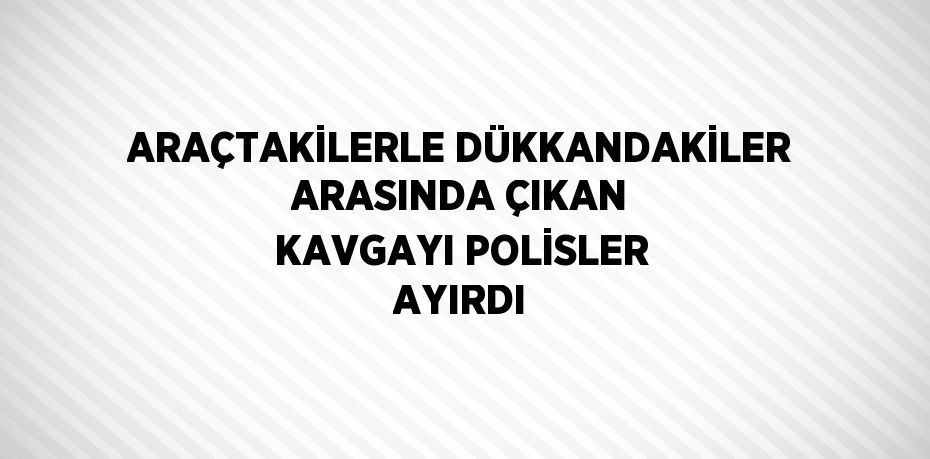 ARAÇTAKİLERLE DÜKKANDAKİLER ARASINDA ÇIKAN KAVGAYI POLİSLER AYIRDI