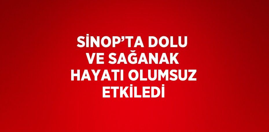 SİNOP’TA DOLU VE SAĞANAK HAYATI OLUMSUZ ETKİLEDİ