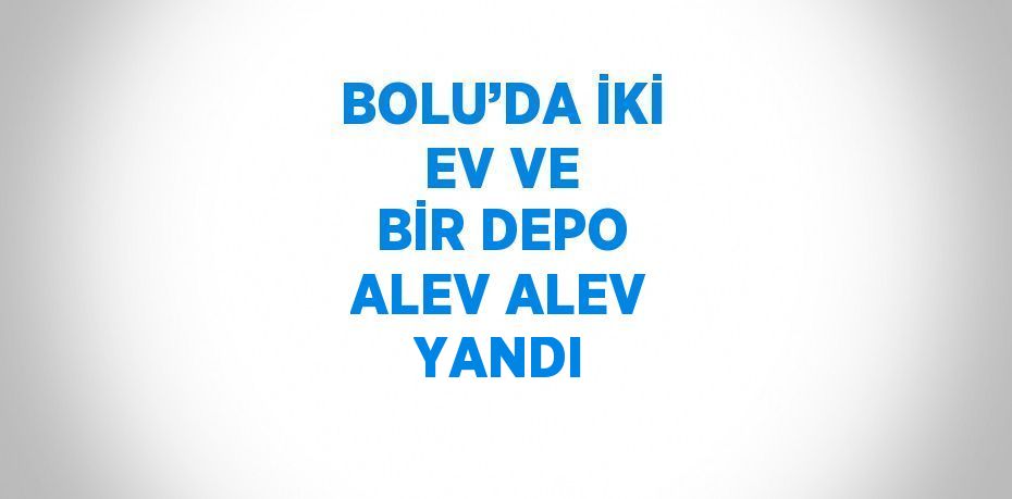 BOLU’DA İKİ EV VE BİR DEPO ALEV ALEV YANDI