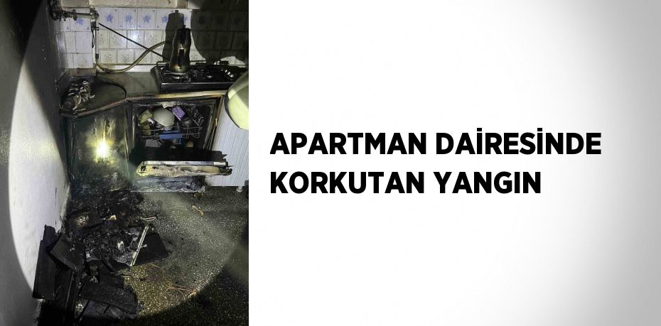 APARTMAN DAİRESİNDE KORKUTAN YANGIN