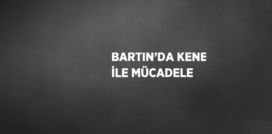 BARTIN’DA KENE İLE MÜCADELE