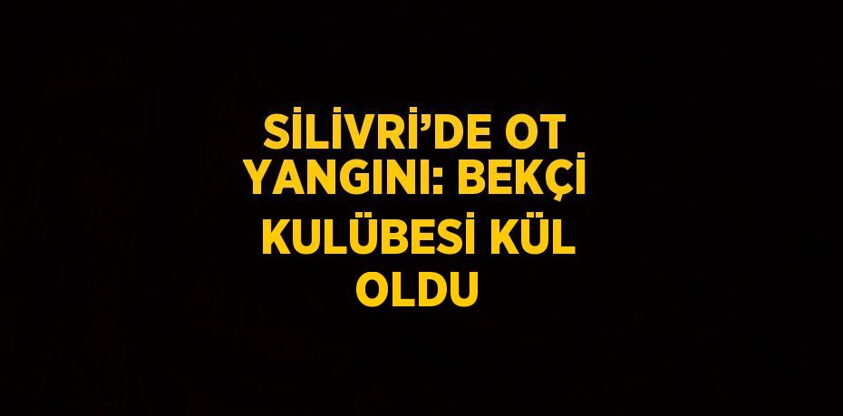 SİLİVRİ’DE OT YANGINI: BEKÇİ KULÜBESİ KÜL OLDU