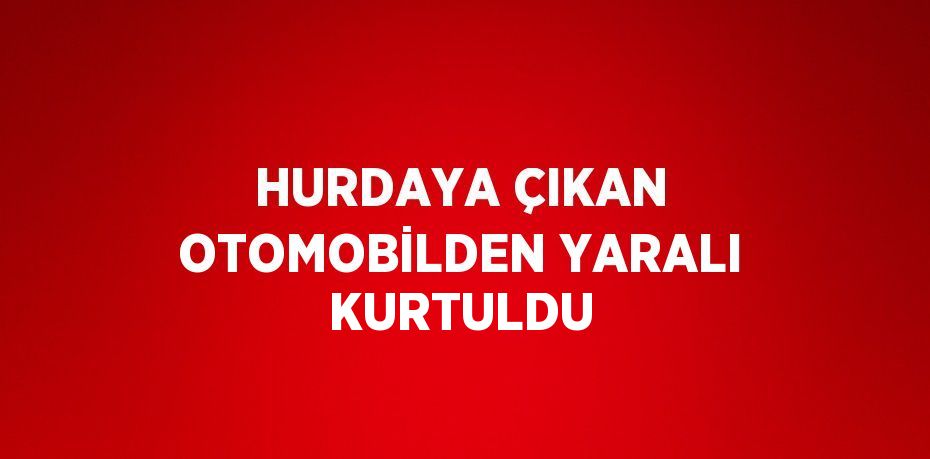 HURDAYA ÇIKAN OTOMOBİLDEN YARALI KURTULDU