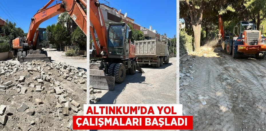 ALTINKUM’DA YOL ÇALIŞMALARI BAŞLADI