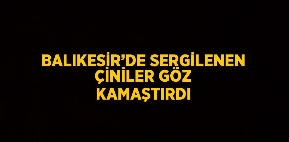 BALIKESİR’DE SERGİLENEN ÇİNİLER GÖZ KAMAŞTIRDI