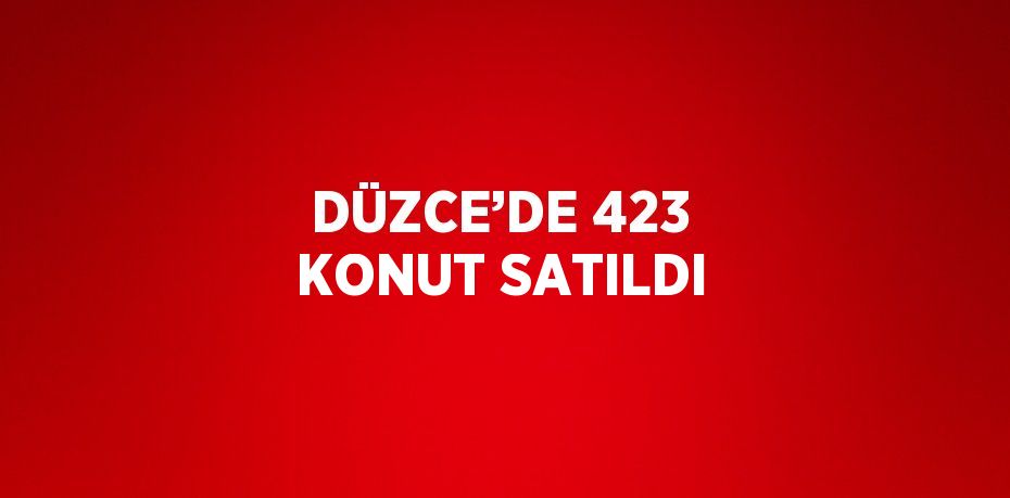 DÜZCE’DE 423 KONUT SATILDI