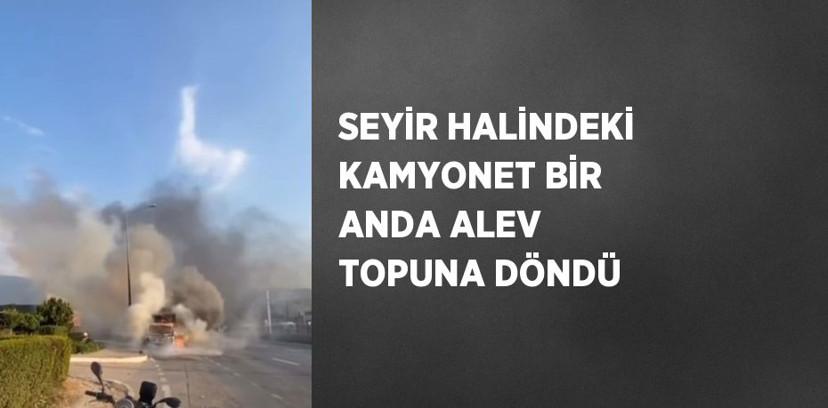 SEYİR HALİNDEKİ KAMYONET BİR ANDA ALEV TOPUNA DÖNDÜ