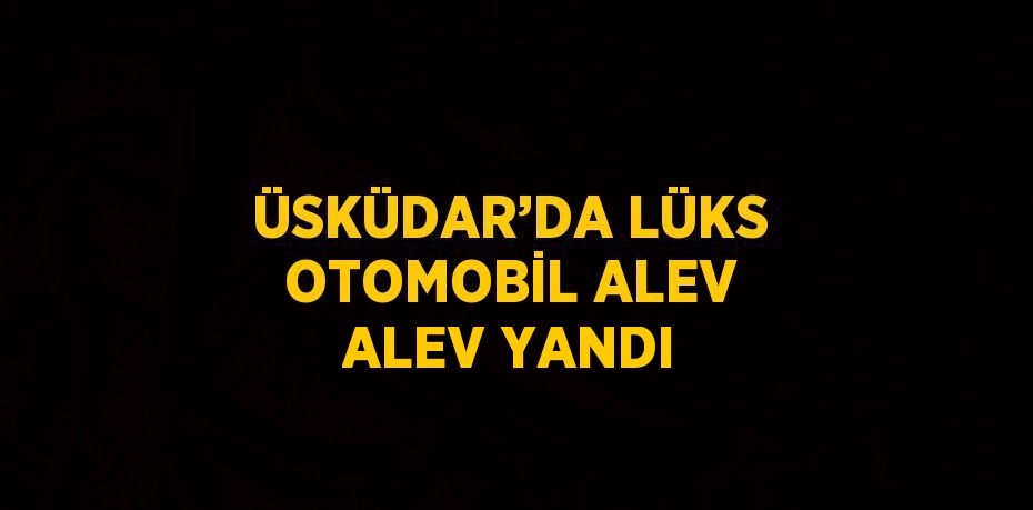 ÜSKÜDAR’DA LÜKS OTOMOBİL ALEV ALEV YANDI