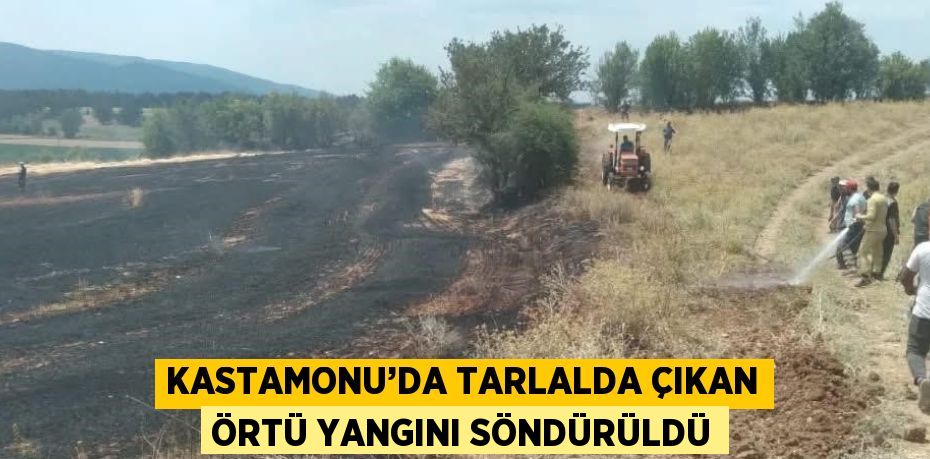 KASTAMONU’DA TARLALDA ÇIKAN ÖRTÜ YANGINI SÖNDÜRÜLDÜ