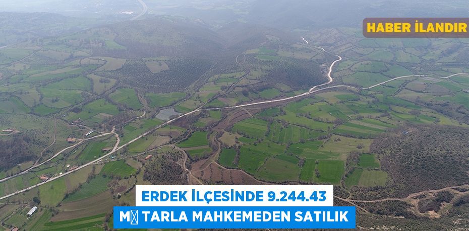 Erdek ilçesinde 9.244.43 m² tarla mahkemeden satılık