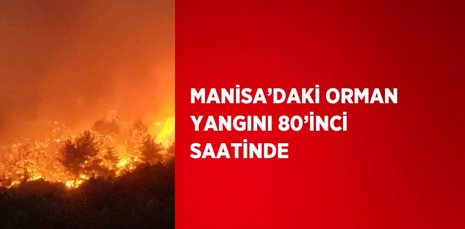 MANİSA’DAKİ ORMAN YANGINI 80’İNCİ SAATİNDE