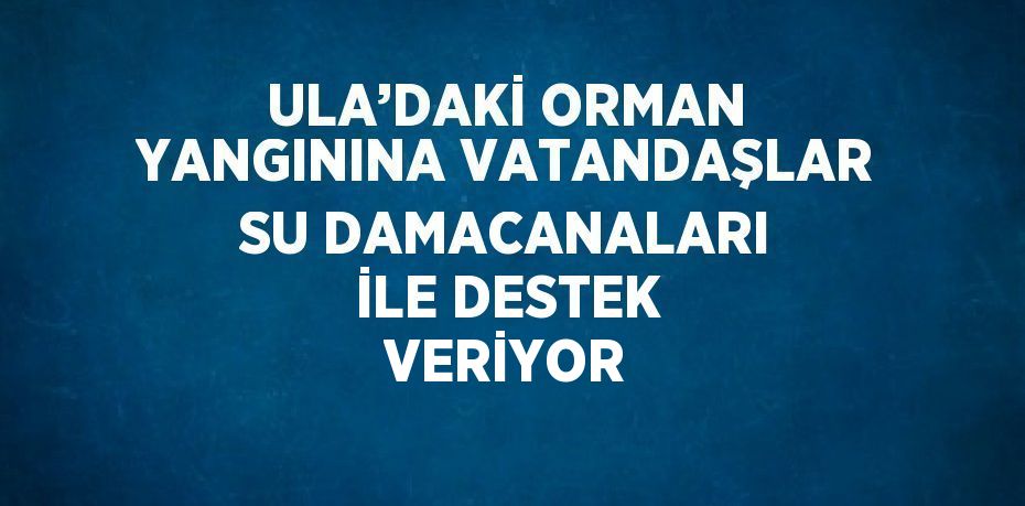 ULA’DAKİ ORMAN YANGININA VATANDAŞLAR SU DAMACANALARI İLE DESTEK VERİYOR