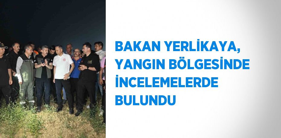 BAKAN YERLİKAYA, YANGIN BÖLGESİNDE İNCELEMELERDE BULUNDU