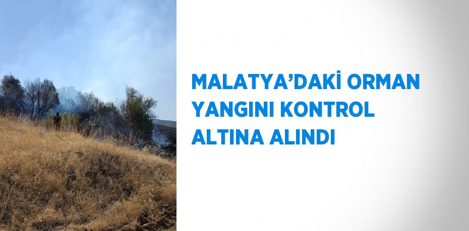 MALATYA’DAKİ ORMAN YANGINI KONTROL ALTINA ALINDI