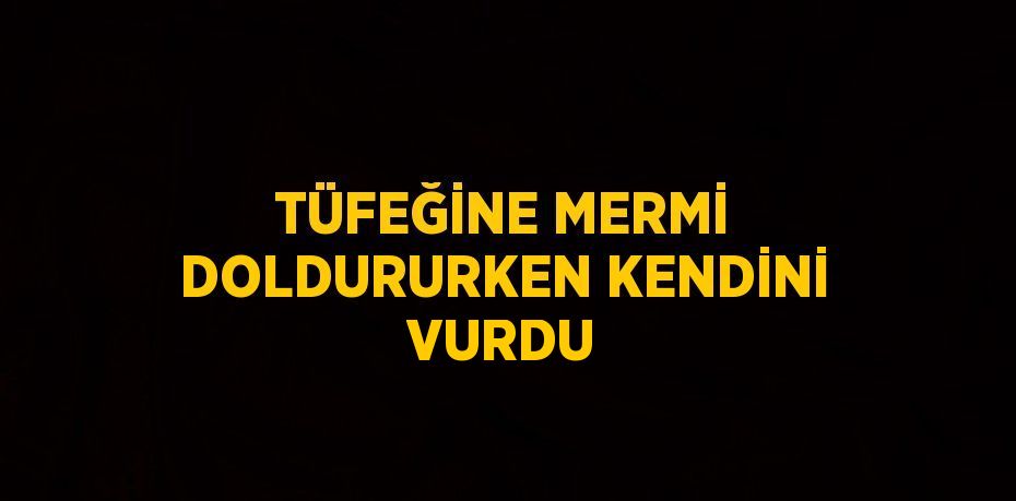 TÜFEĞİNE MERMİ DOLDURURKEN KENDİNİ VURDU