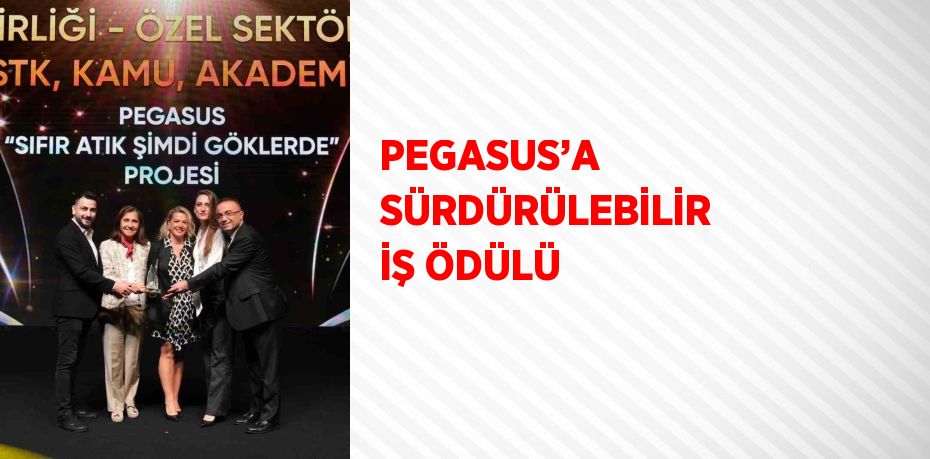 PEGASUS’A SÜRDÜRÜLEBİLİR İŞ ÖDÜLÜ