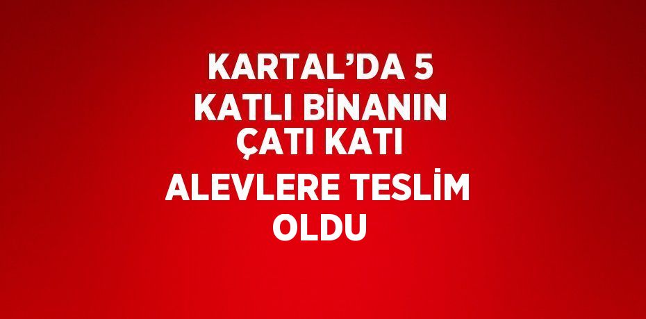 KARTAL’DA 5 KATLI BİNANIN ÇATI KATI ALEVLERE TESLİM OLDU