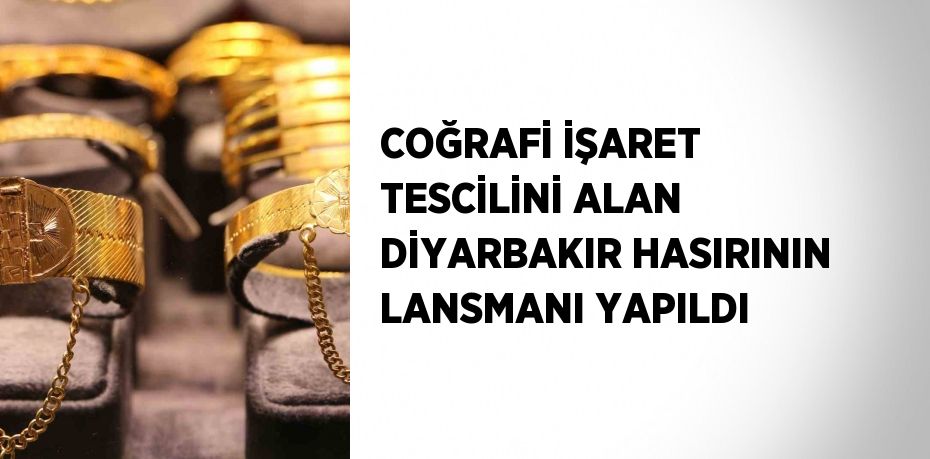 COĞRAFİ İŞARET TESCİLİNİ ALAN DİYARBAKIR HASIRININ LANSMANI YAPILDI