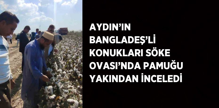 AYDIN’IN BANGLADEŞ’Lİ KONUKLARI SÖKE OVASI’NDA PAMUĞU YAKINDAN İNCELEDİ