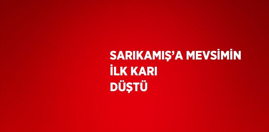 SARIKAMIŞ’A MEVSİMİN İLK KARI DÜŞTÜ