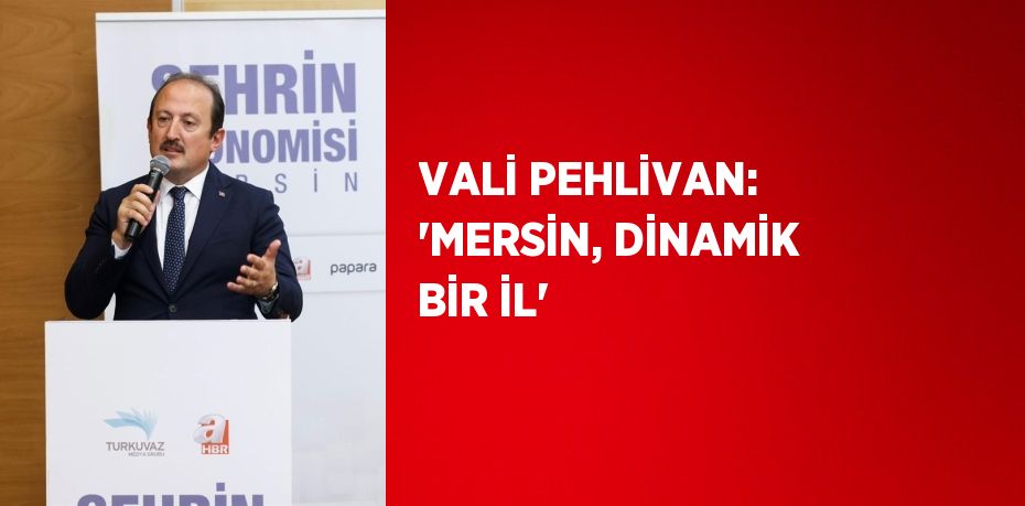 VALİ PEHLİVAN: 'MERSİN, DİNAMİK BİR İL'