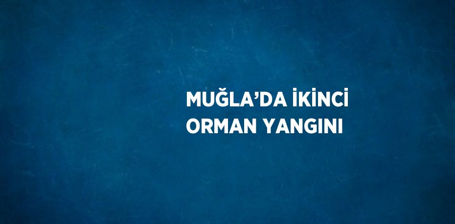 MUĞLA’DA İKİNCİ ORMAN YANGINI