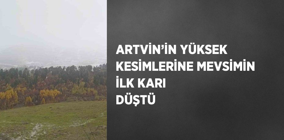 ARTVİN’İN YÜKSEK KESİMLERİNE MEVSİMİN İLK KARI DÜŞTÜ