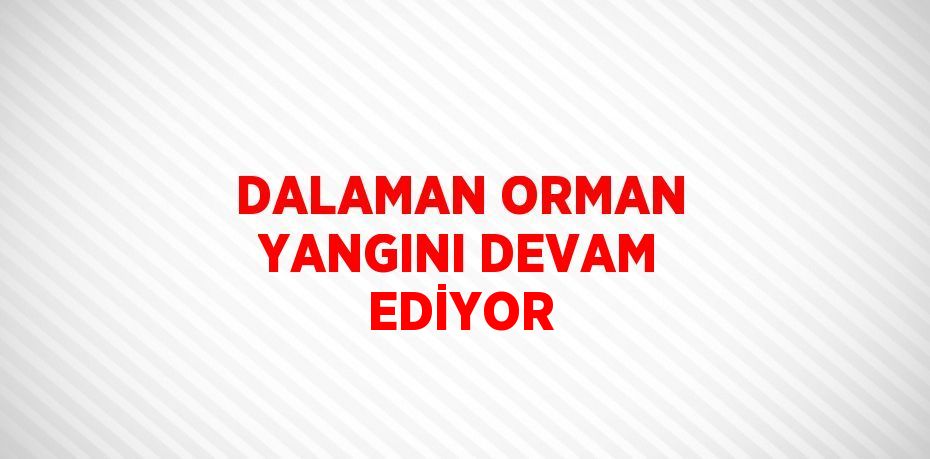 DALAMAN ORMAN YANGINI DEVAM EDİYOR