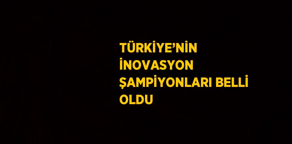 TÜRKİYE’NİN İNOVASYON ŞAMPİYONLARI BELLİ OLDU