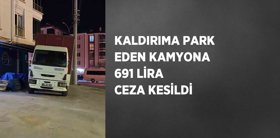 KALDIRIMA PARK EDEN KAMYONA 691 LİRA CEZA KESİLDİ