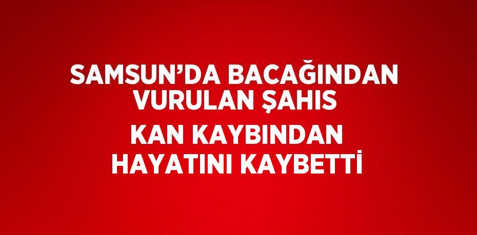 SAMSUN’DA BACAĞINDAN VURULAN ŞAHIS KAN KAYBINDAN HAYATINI KAYBETTİ